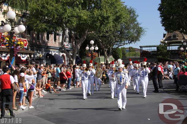 Then they marched back to the parade gate