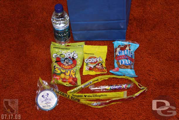 Before going in for the panels and film we were each given a goodie bag which included some snacks, water, and a button