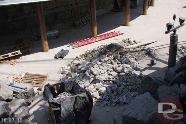 Not sure what was being torn up near the Zephyr but some rubble down below.