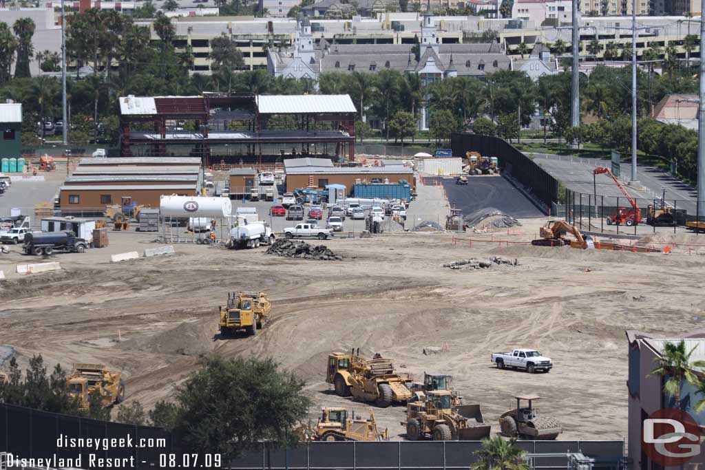 Over in Cars Land dirt is being moved around.