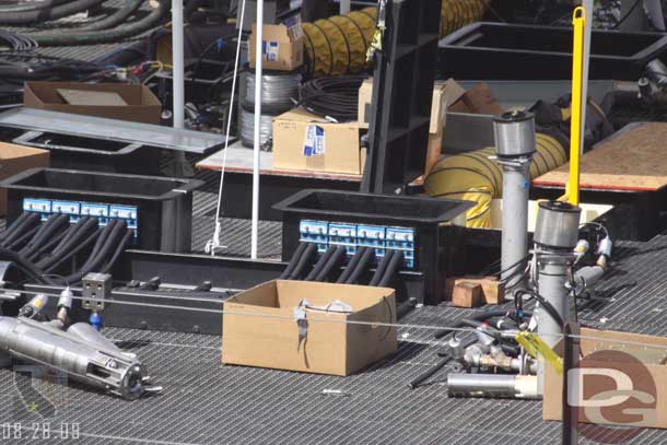 Looks like the cables are connected or at least run into these boxes out on the platform