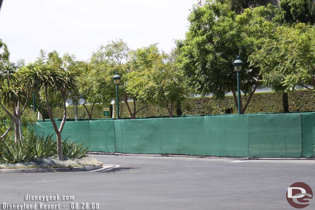 The side of the tram stop nearest Indiana Jones is behind a wall too.  It looks like they are repaving, just as they did out by the garage.