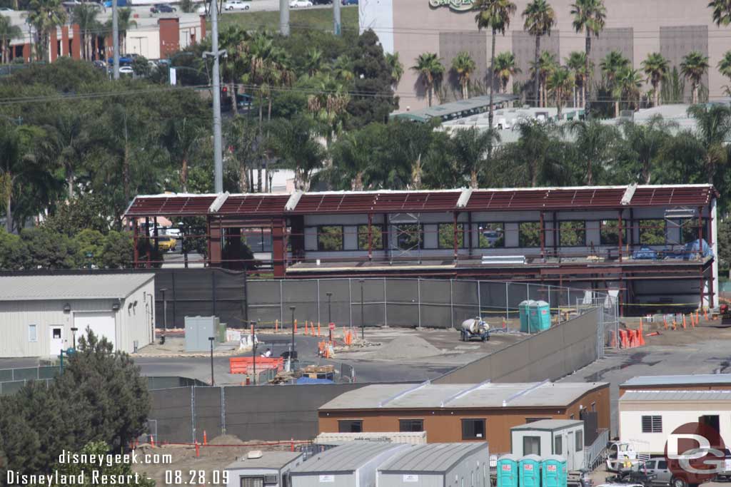 The buildings are moving along slowly