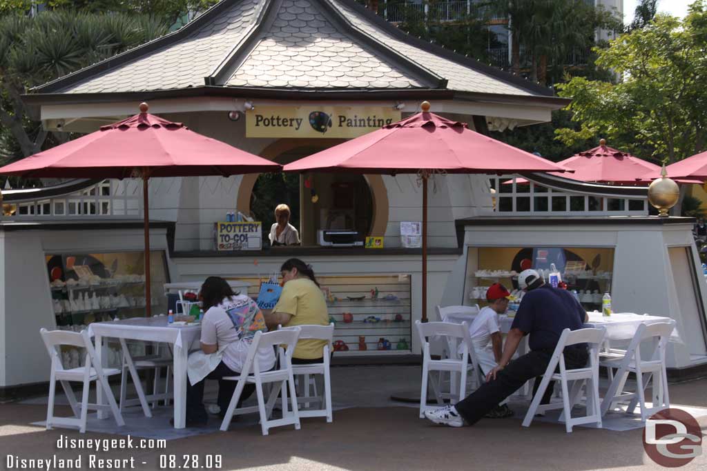 I forgot to mention the kiosk near the theater is now a Pottery Painting location