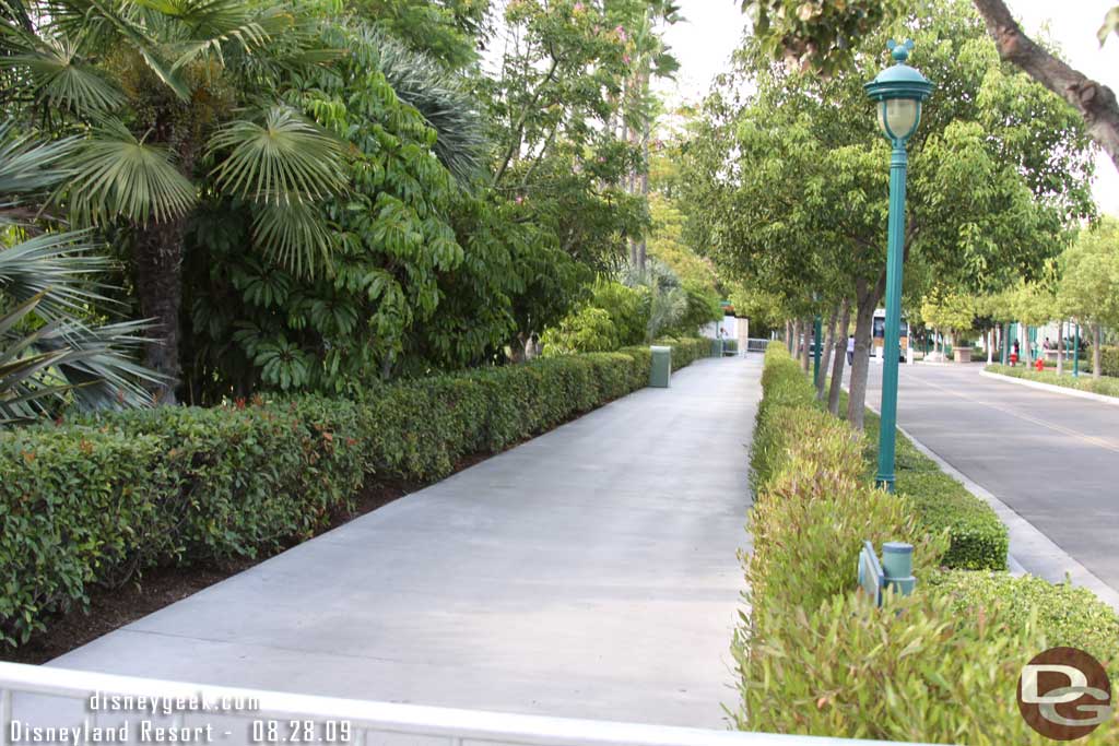 This walkway was closed (but you could walk down the street)