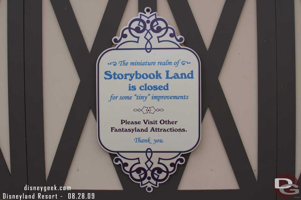 Storybook Land is behind walls..