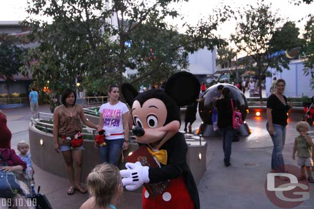 Mickey and Minnie were out signing autographs.