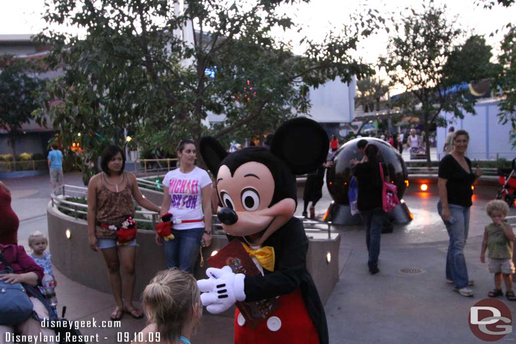 Mickey and Minnie were out signing autographs.