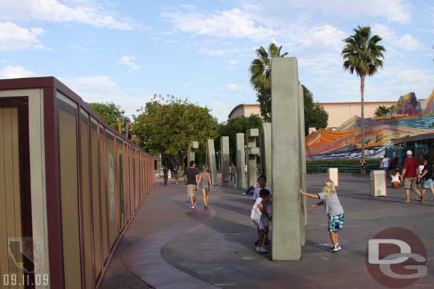 As I mentioned yesterday the walls stop short of the California letters