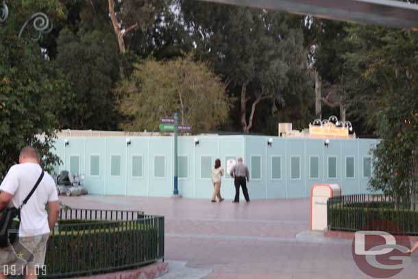 Same with the new stroller building.  Noticed the walls are now out further.