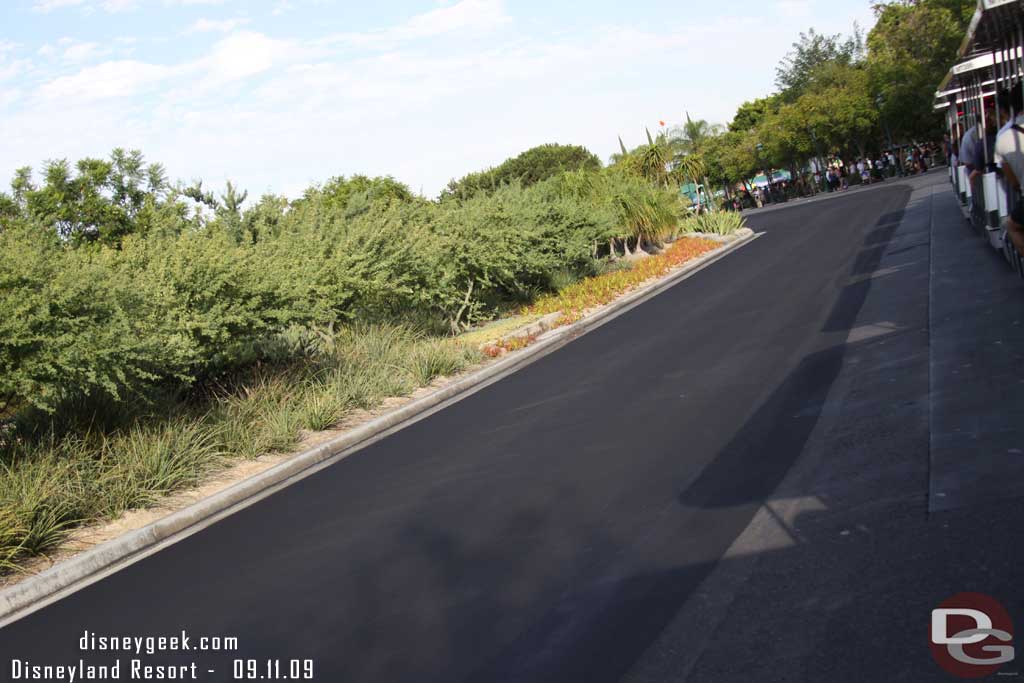 Also looks like some new asphalt or at least coating on other portions of the tram way