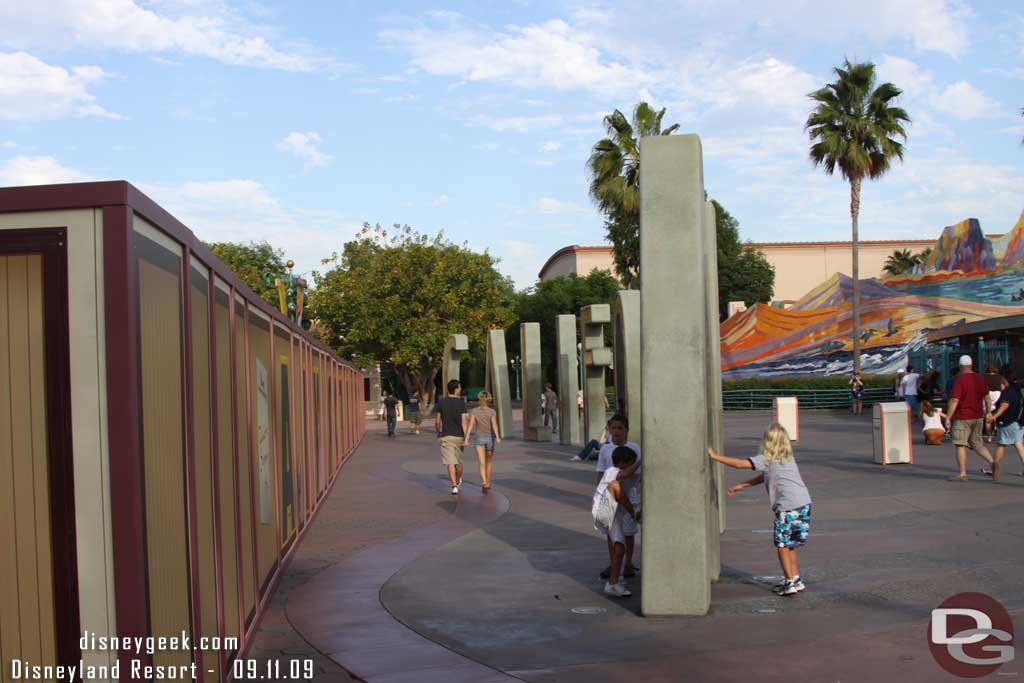 As I mentioned yesterday the walls stop short of the California letters