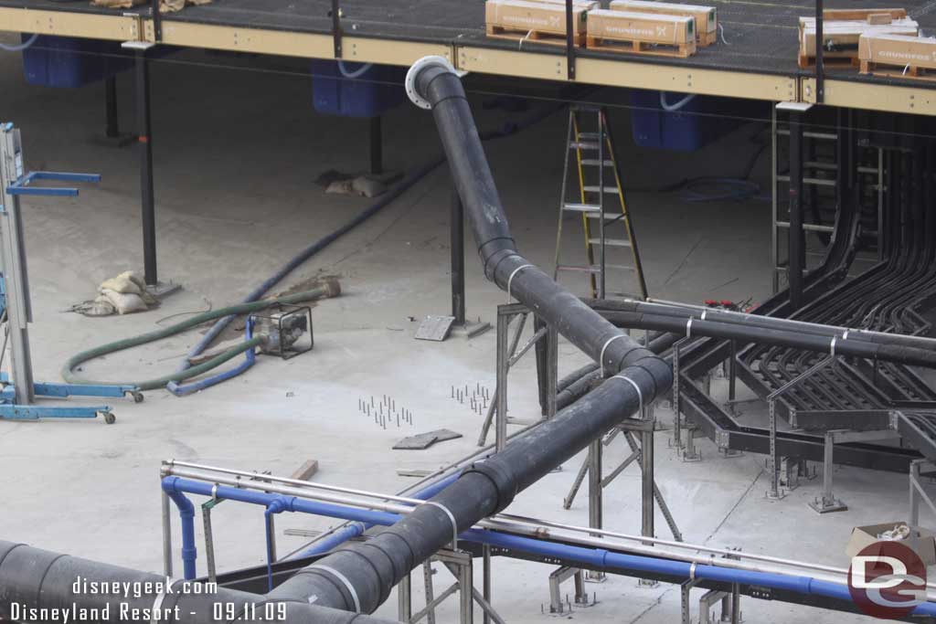 Here you can see where the support column is going to be installed (notice all the bolts coming out of the ground)