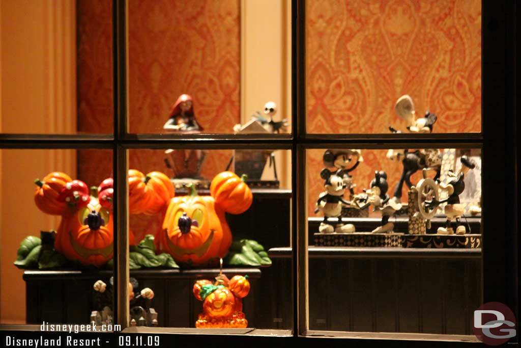 Some Halloween merchandise in the Disneyana store