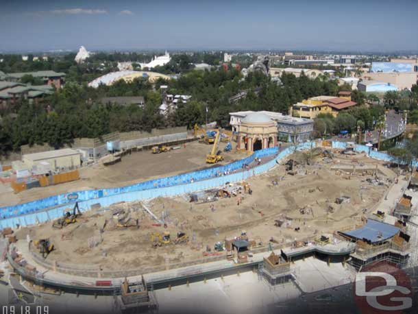 A wide shot of the viewing area