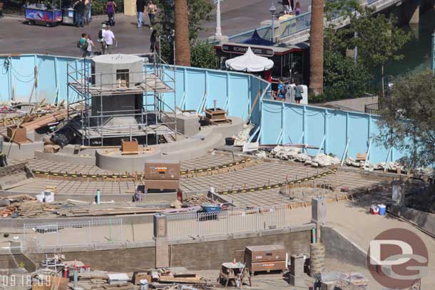 Looks like they are getting ready to pour some concrete around the fountain