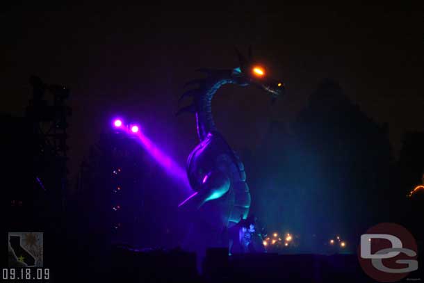 A profile view of the new dragon