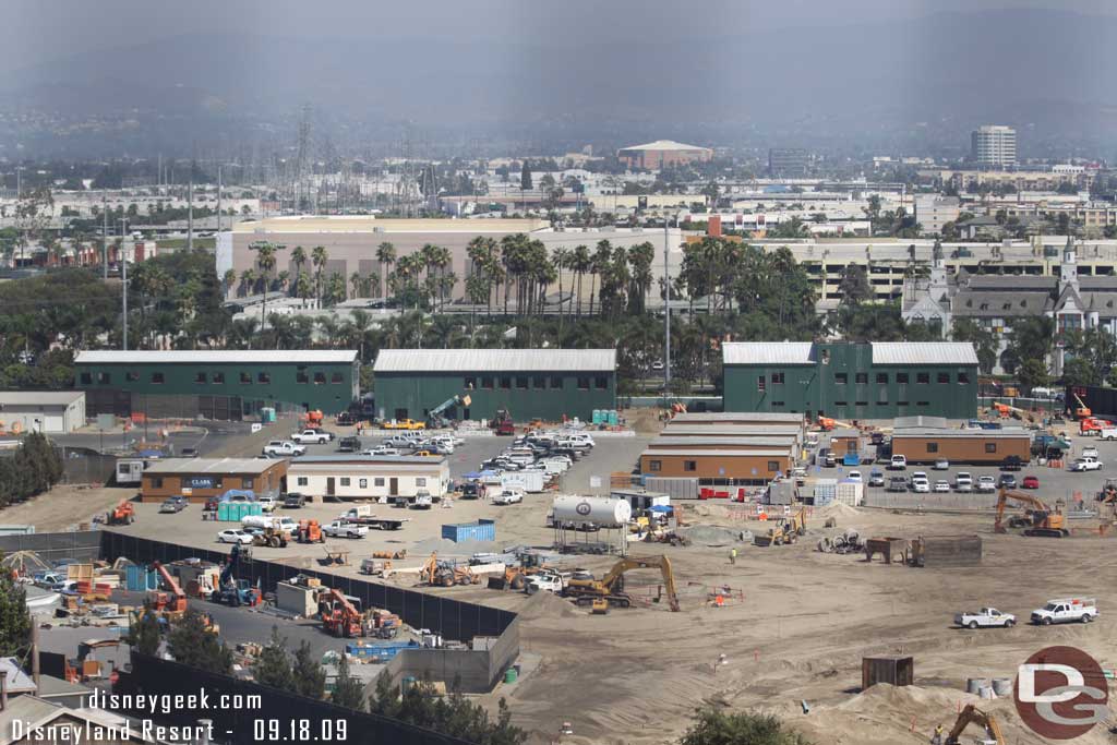 The new buildings along Harbor on the edge of Cars Land