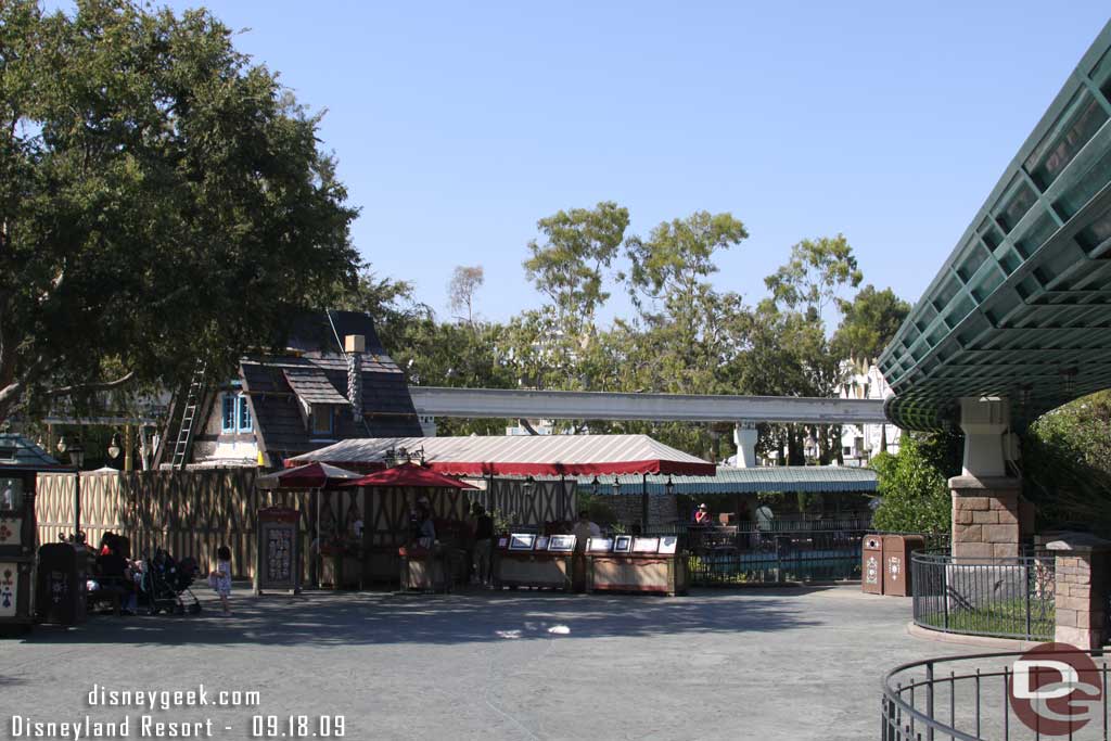 Heading toward Small World, work continues on the new snack shack