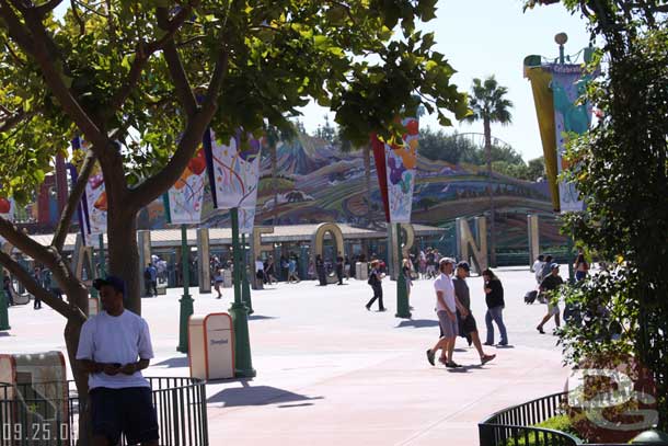 The walls are down in front of the California sign