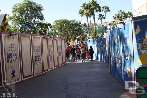 The walls are still up near the parade gate