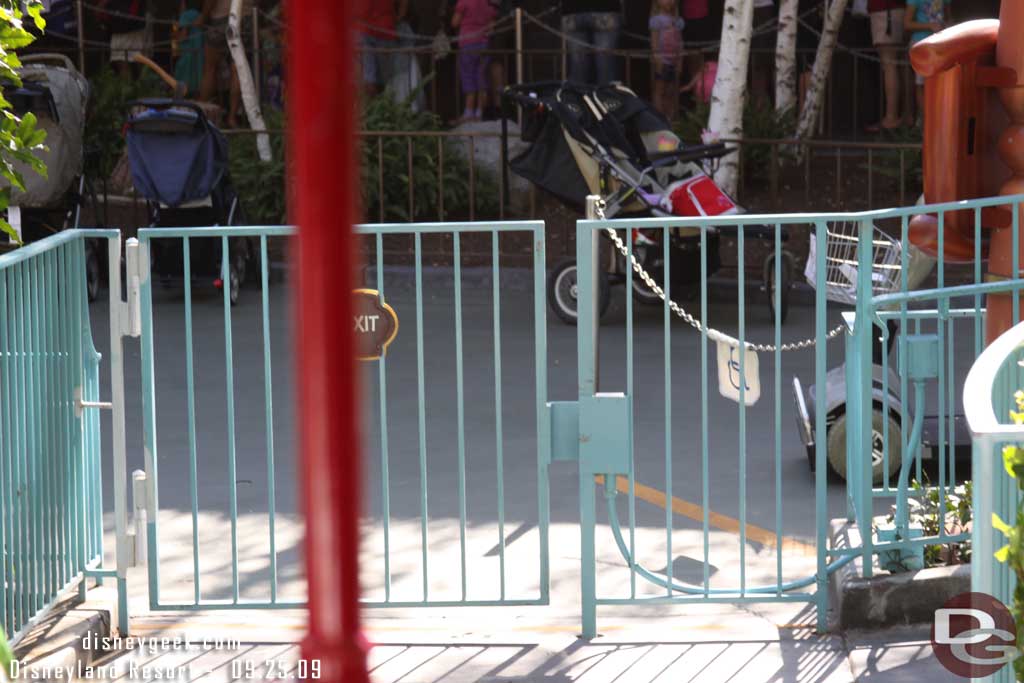 Noticed a new gate (well new to me) at the Toontown train station.  It is now controlled by a switch so the CMs do not have to walk out to it and use the latch.