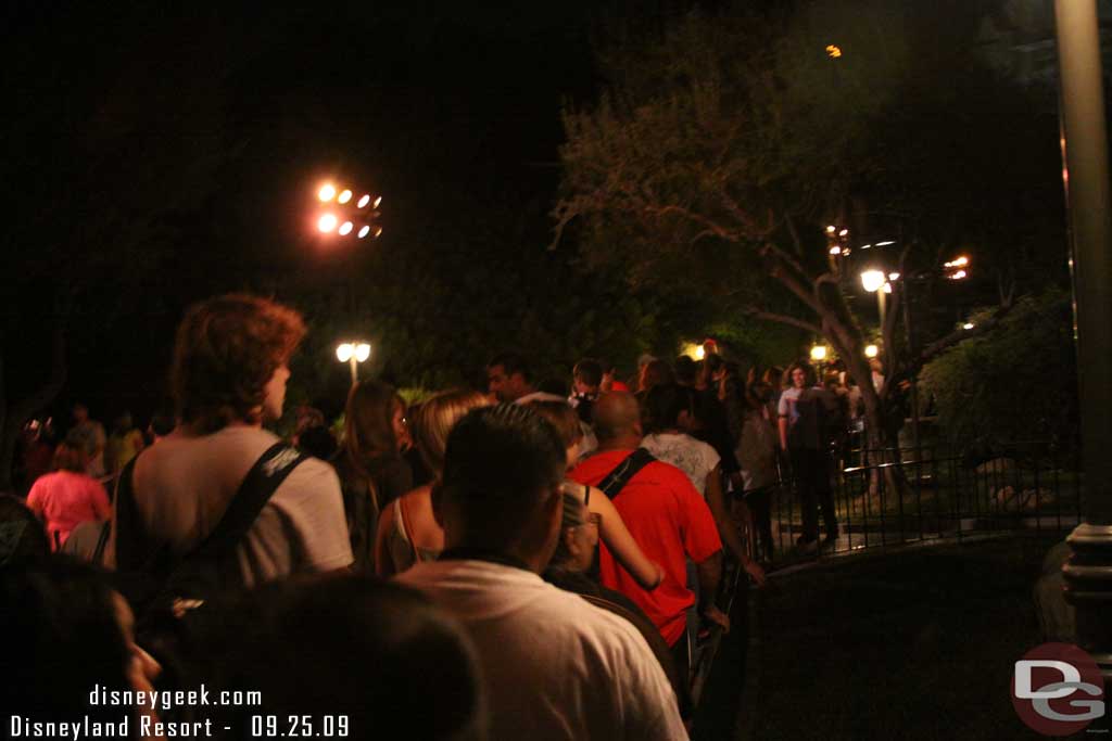 Stuck in the crowd trying to get into Tomorrowland (by way of the path toward the Matterhorn)