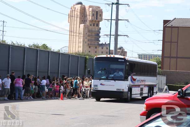 One of the shuttle busses