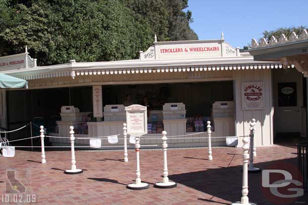 No lines at the stroller rental area