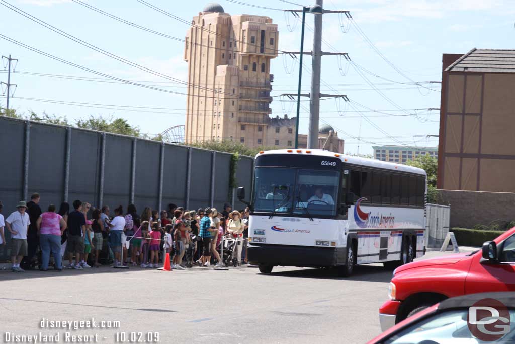 One of the shuttle busses