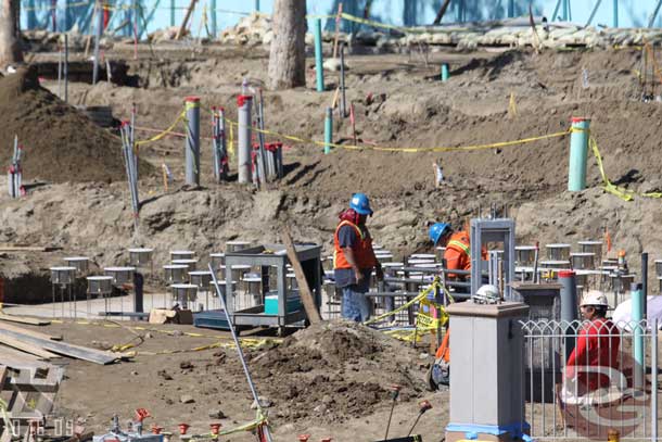 The new interactive fountain is taking shape