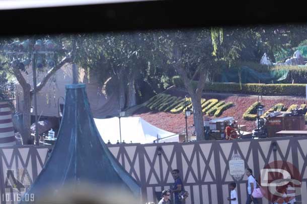 Not much visible on the Storybookland work