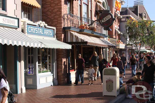 The clock along Main Street is gone, the trashcan was in its place