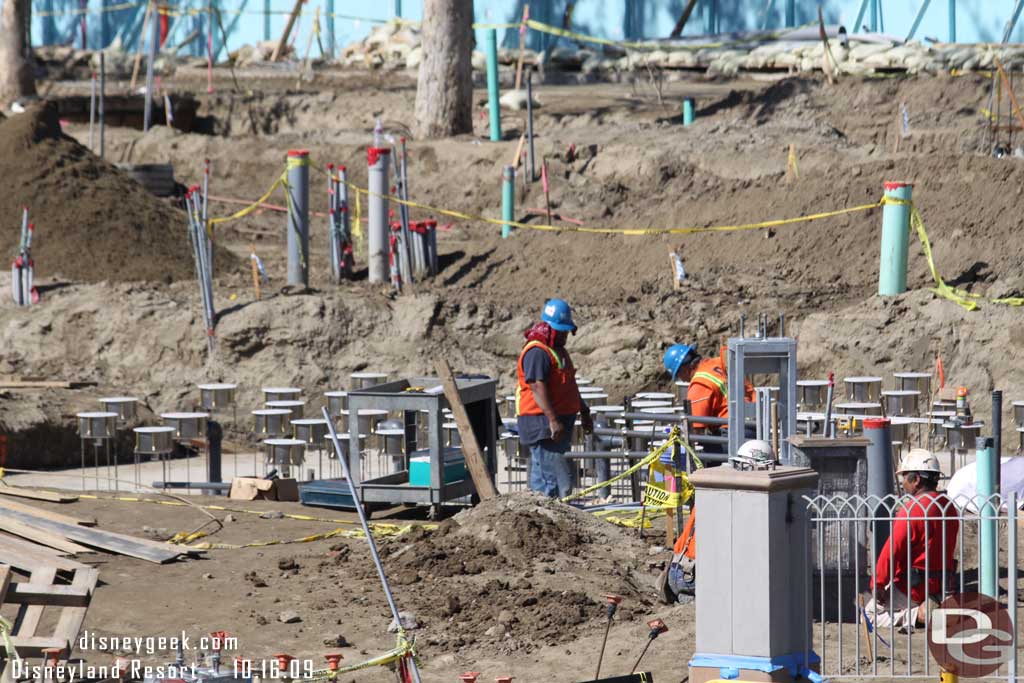 The new interactive fountain is taking shape