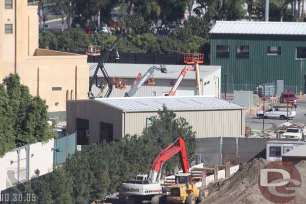 More pipes going in (the foreground) and the other new backstage building looks done.