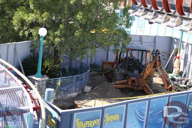 Not much visible progress behind the wall closest to the Zephyr