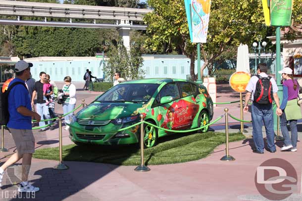 Out in the Esplanade they have a car painted for the Tinkerbell movie release