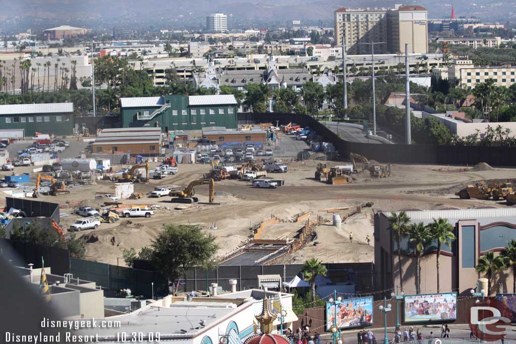 Out in Cars Land looks like a road or some other driveway is going in.