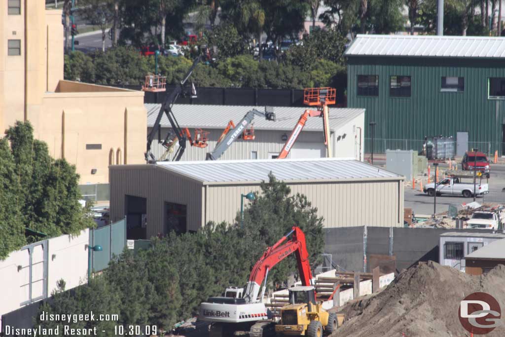 More pipes going in (the foreground) and the other new backstage building looks done.