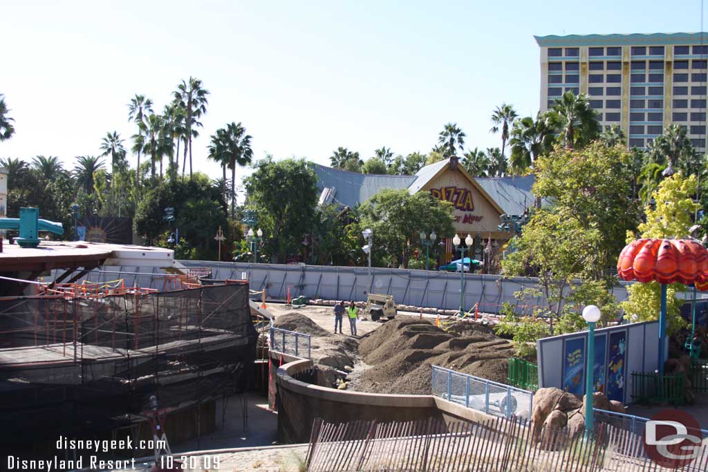 More dirt has been brought into the area near the swings