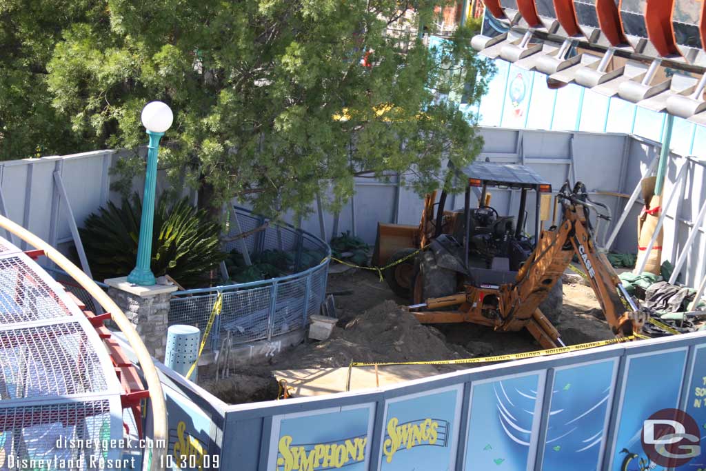 Not much visible progress behind the wall closest to the Zephyr