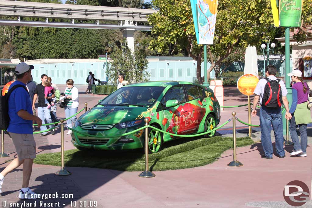 Out in the Esplanade they have a car painted for the Tinkerbell movie release