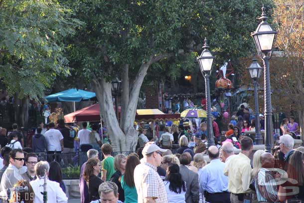 Showtime.. the procession starts out in New Orleans Square and makes its way to the riverfront.