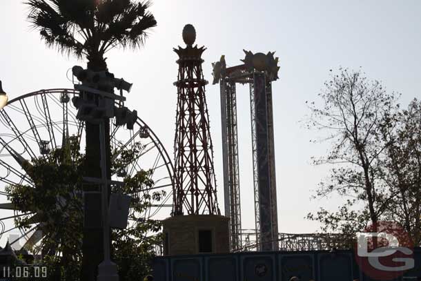 A new lighthouse structure is on top of what I have been calling the fountain (where the Christmas true usually went in the park near the Bay Area)