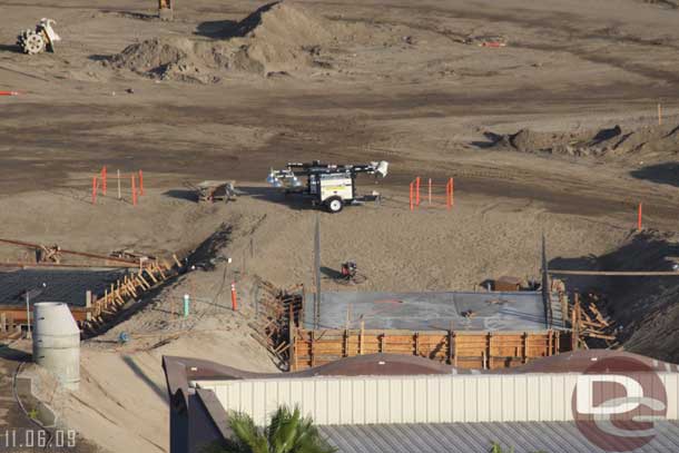 Another concrete pad nearby.  Wonder if this is going to be the foundation/pads for some of the ride track??  Or just some other infrastructure.