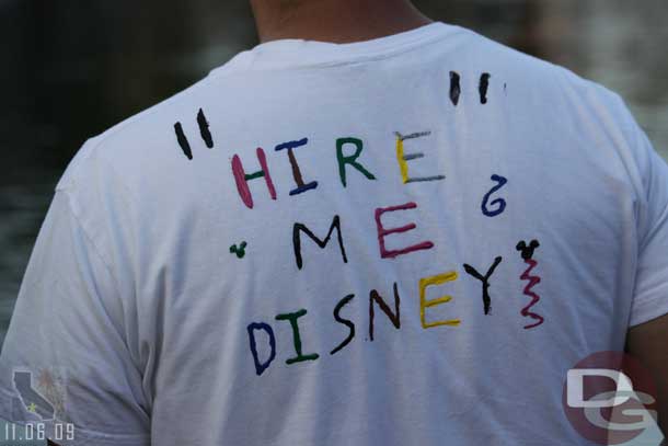 Spotted this shirt down in the front row.. wonder if he knew Bob Iger was 20 yards or so behind him...