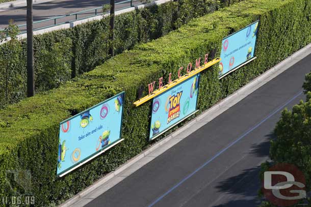 The Mickey and Friends tram stop billboards are back to Toy Story for a week or so.