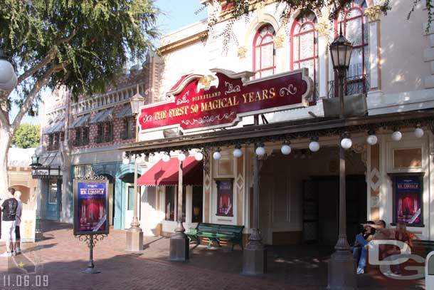 Still the old 50 Magical Years sign, Lincoln should be coming soon..