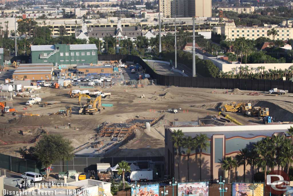 Work continues out in Cars Land on that road/concrete pathway.