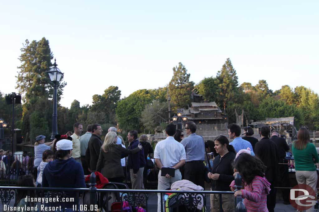 Headed out to find a spot for the 4:15 Showboat Jubilee and spotted Bob Iger (center/left of the shot looking to the right).